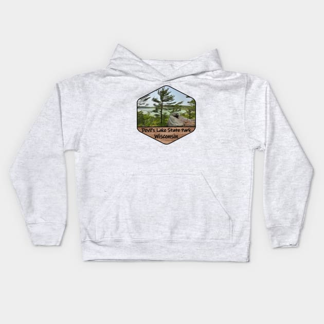 Devil's Lake State Park in Wisconsin Kids Hoodie by gorff